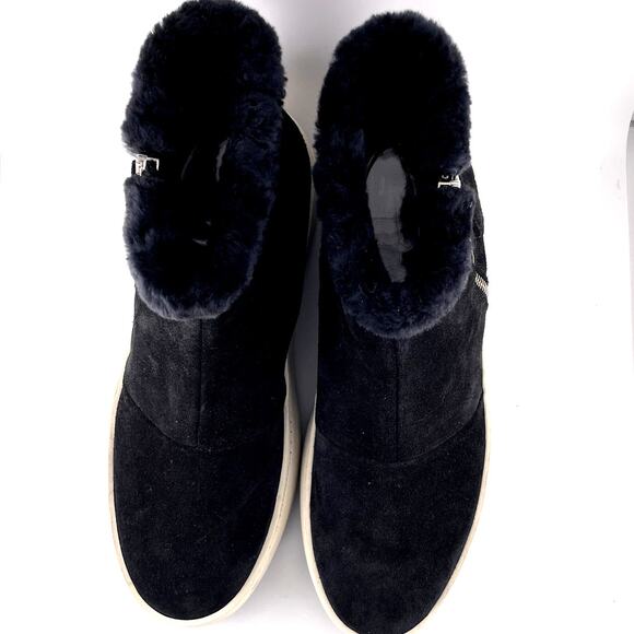 NWOB Aquatalia Alison Black Suede Zipper Bootie Boot Size 9.5M - Picture 6 of 7